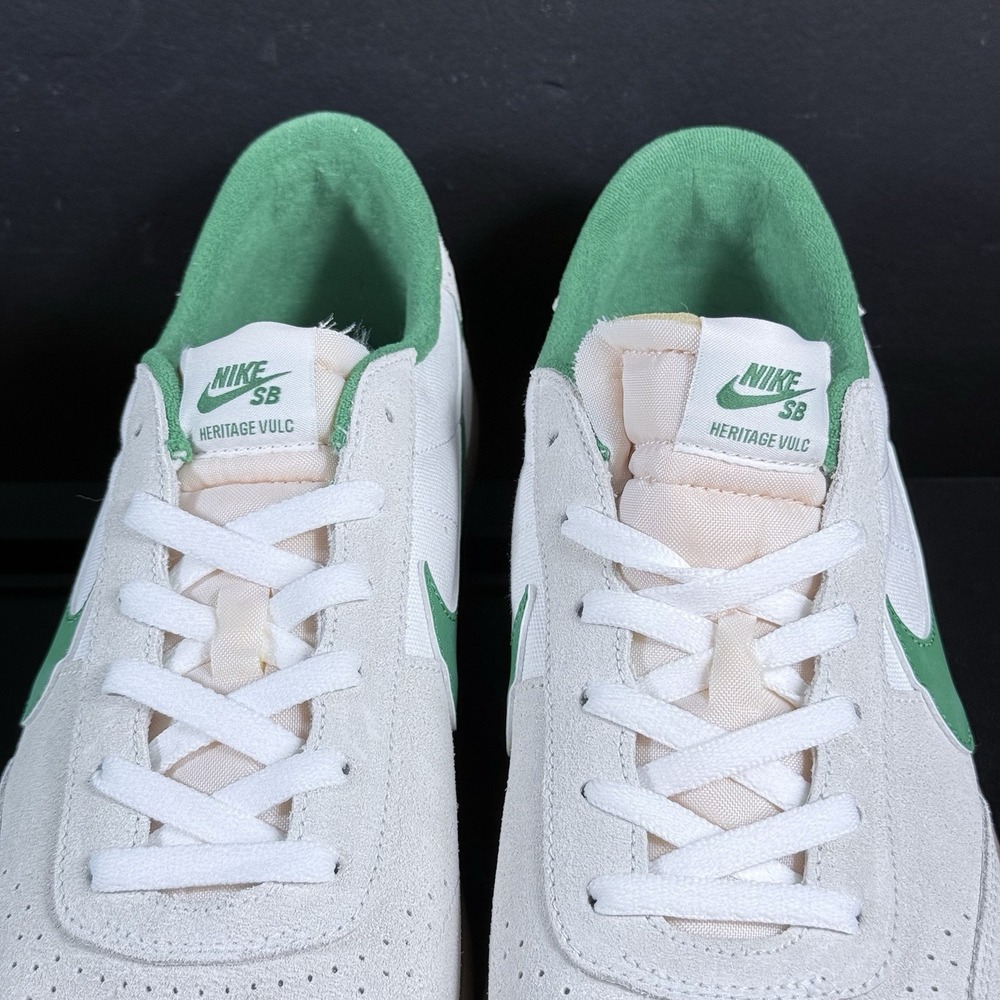 Nike Heritage Vulc SB Lucky Green Gum Sneakers Retro CD5010-101 Mens Size 12 - Picture 7 of 14